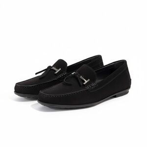 Tod's Women’s Black Tassel European Suede Loafers